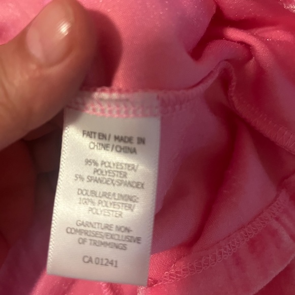 Pink velvet square neck short sleeve empire waist mini dress NWT - Picture 7 of 8